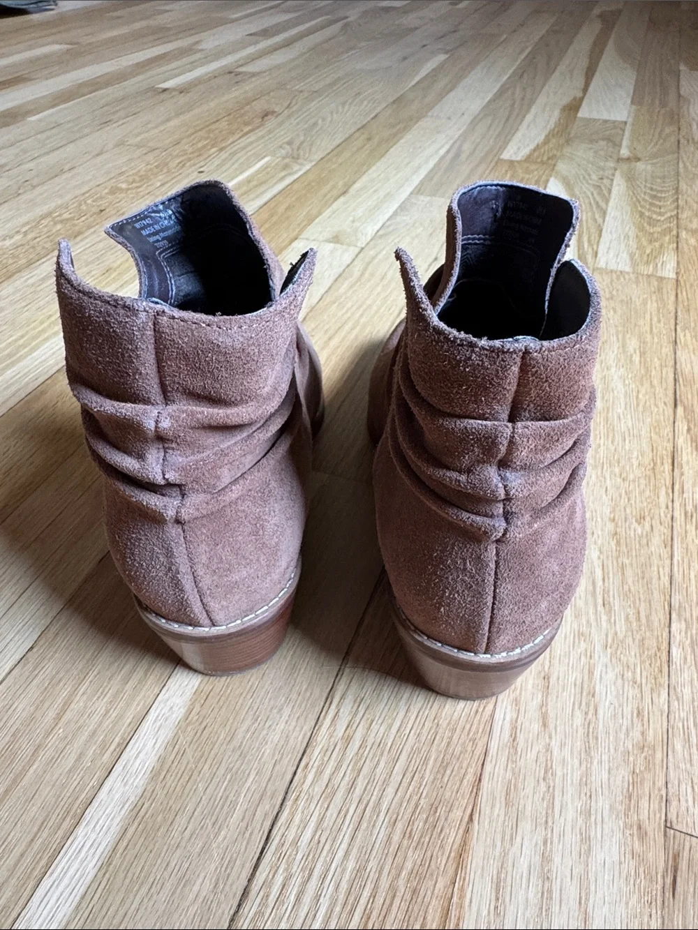 Cole Haan Suede Slouch Ankle Boots in Rust Brown